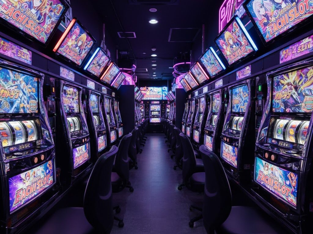 Evolusi Pachislot dari mesin mekanis tradisional ke era digital dengan layar LED anime canggih.